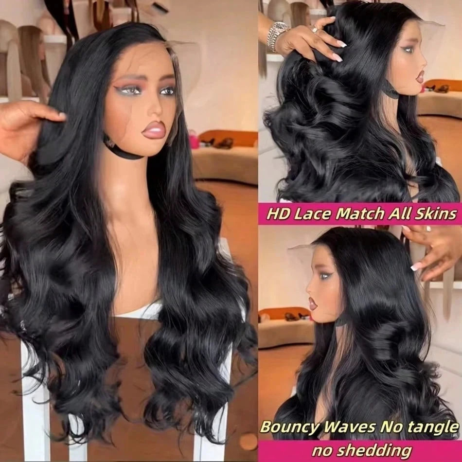 Body Wave Human Hair Wigs 13x6 Hd Transparent Lace Frontal Brazilian Hair 30 40 Inch Wet And Wavy 13x4 Lace Front Human Hair Wig
