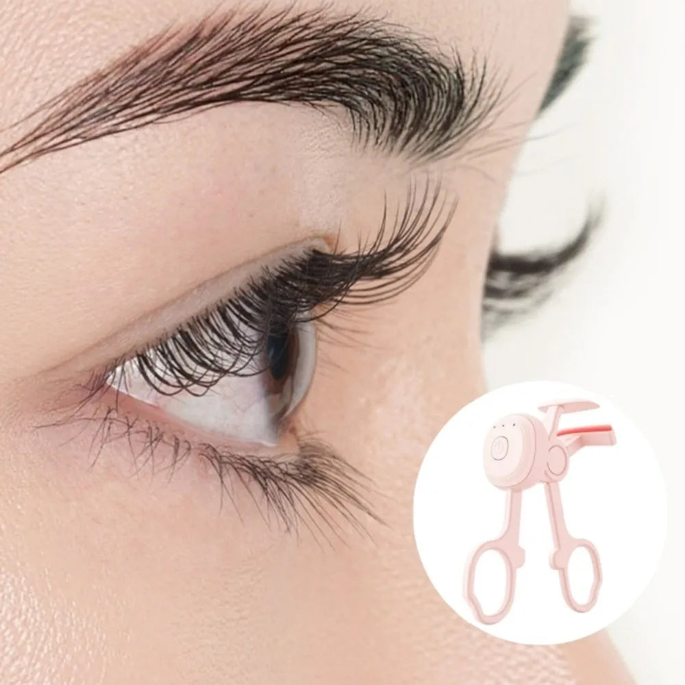 Long Lasting Electric Eyelash Curler Quick Heating Soft Silicone Heated Lash Curler USB Rechargeable Portable Lightweight