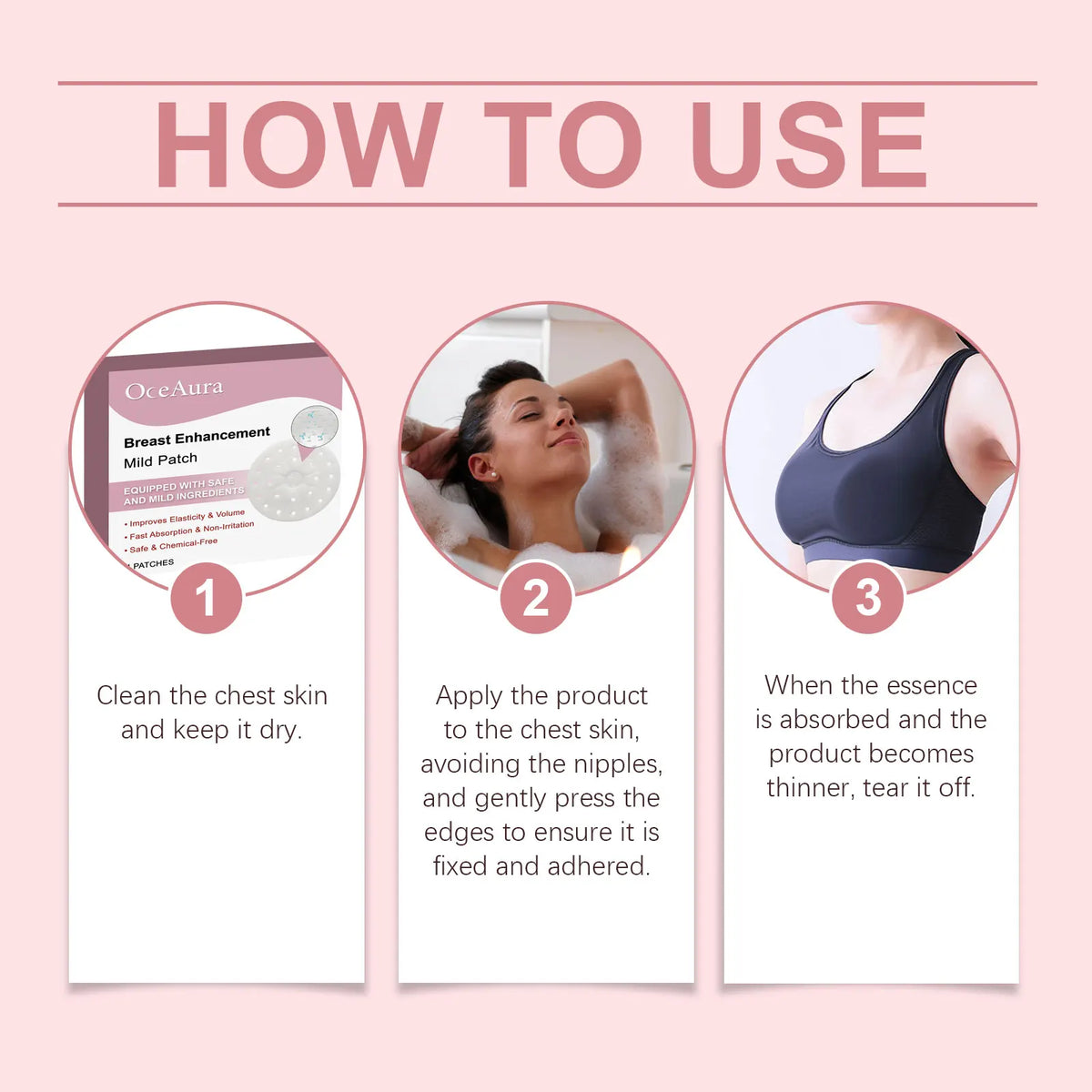 Breast Enlargement Patch Bust Size Up Firming Lifting Boobs Plumping Improve Loose Skin Tightness Women Chest Bigger Growth Care