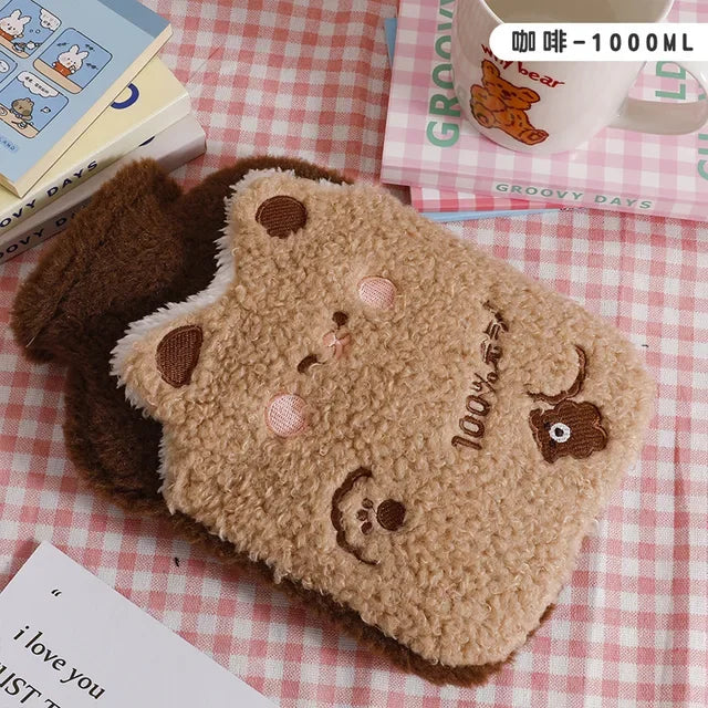 Cute Large Warmer Hot Water Bag for Period Pain Stuffed Menstrual Colic Heater Plush Hand Warmer Seed Guatero Bottle
