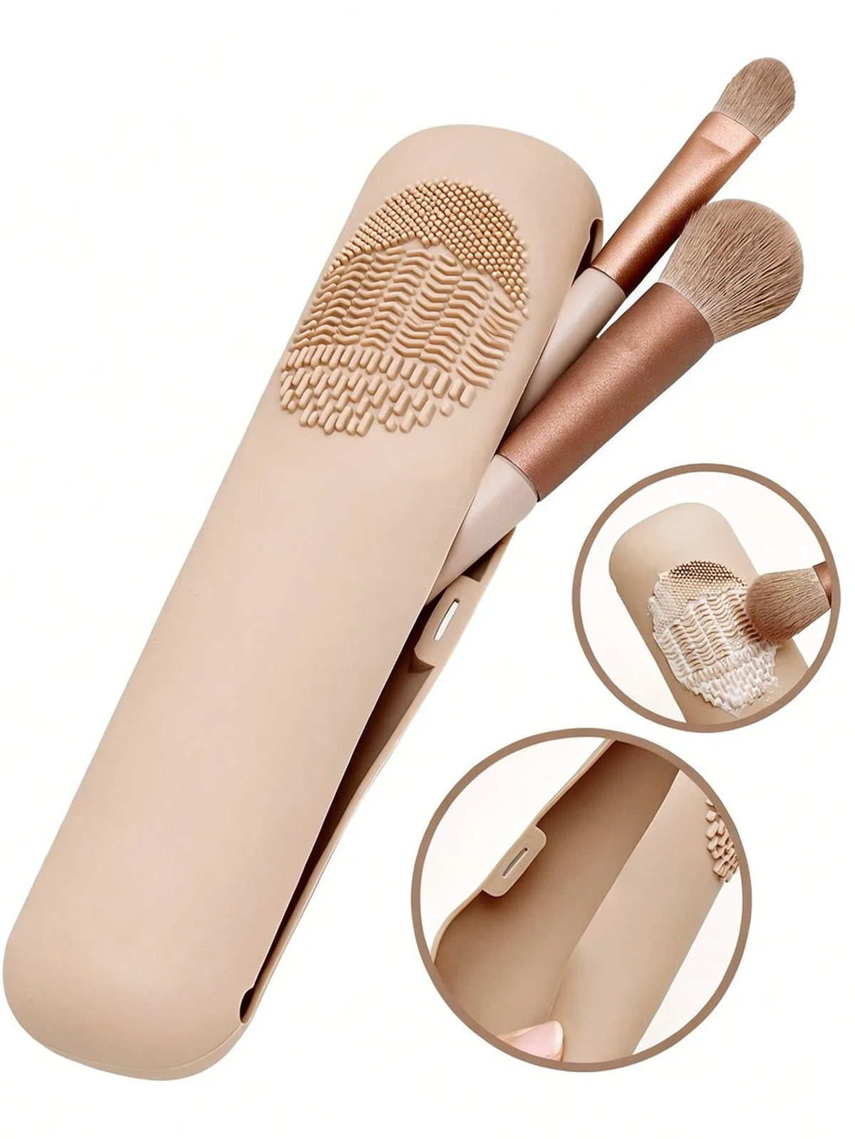 Silicone Makeup Brush Holder Portable Magnetic Cosmetic Bag Travel Dustproof Organizer Case For Rancai Beauty Tools Pouch