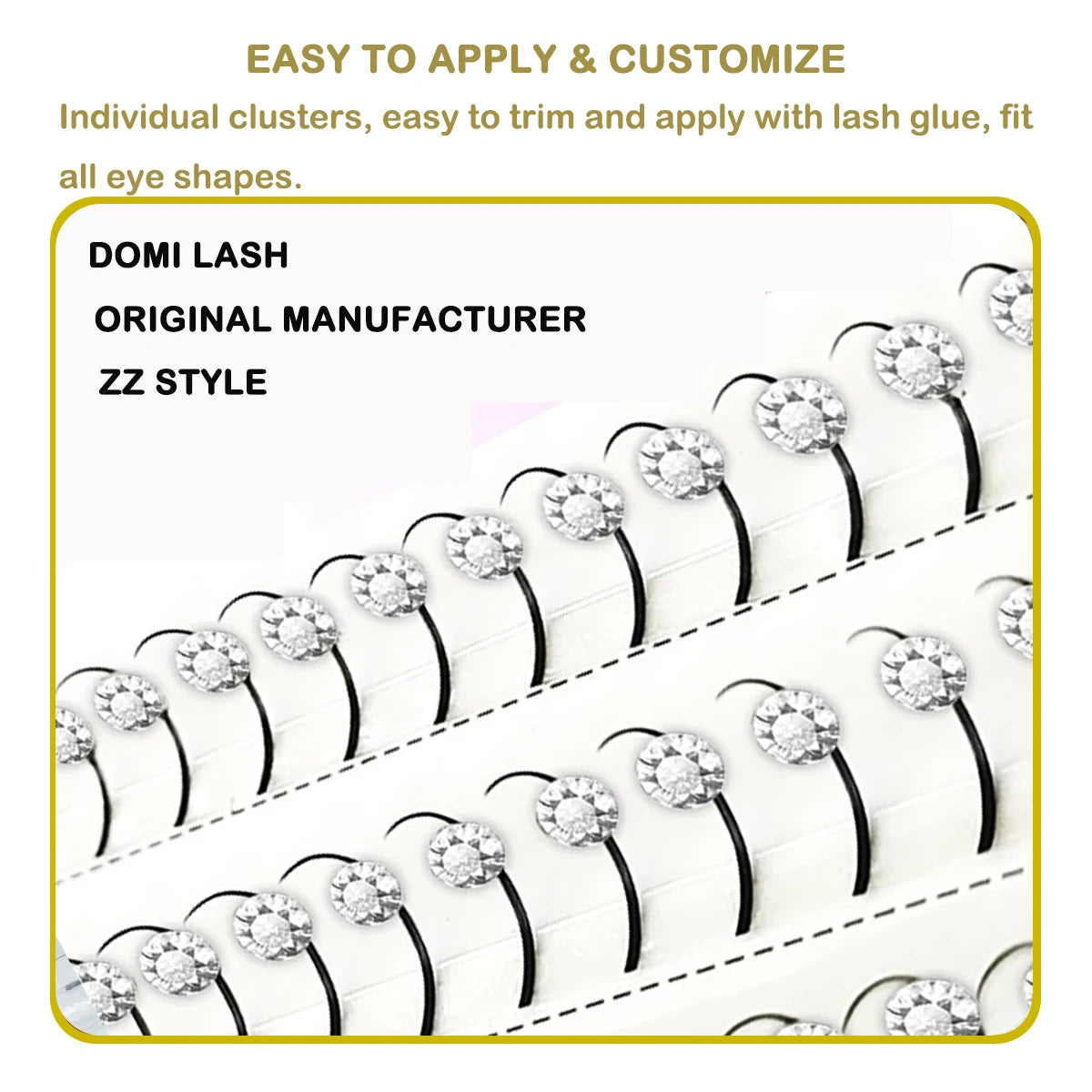 Domi Lash 3D Halloween Cosplay Eyelashes Christmas Diamond Glitter Snow Santa Cat Design False Individual Lash Party Eye Makeup