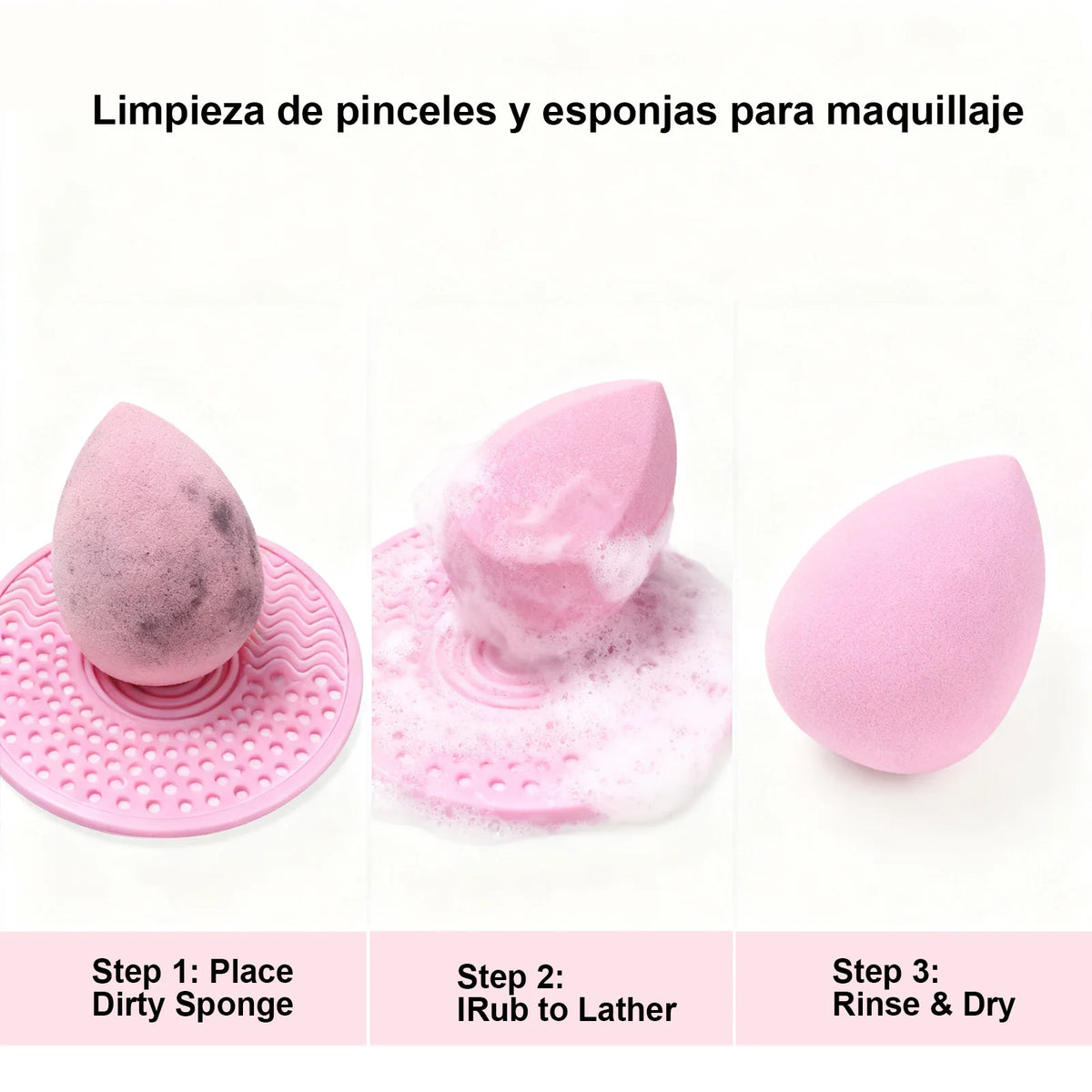 ZaiDoc Makeup Brush Cleaning Soap Blue Starry or Pink Peach Oolong with Cleaning Pad 2-in-1 Solid Brush Cleaner Mat for Beauty Blender Sponge Makeup Gentle Deep Cleaning Tool