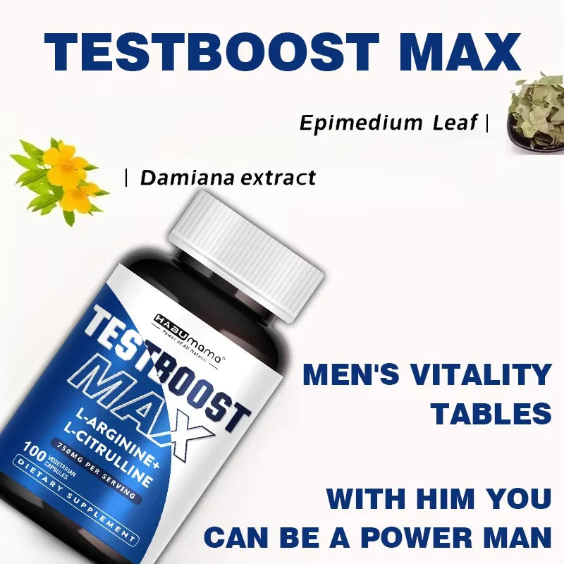 100 tablets Male Supplement with L-arginine L-citrulline,Stamina & Energy Vegan | Discreet Ship
