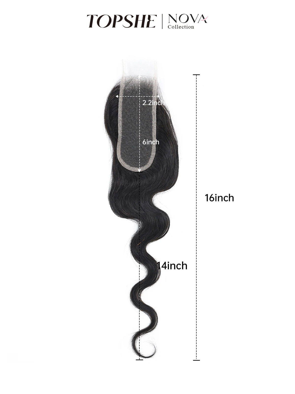 TOPSHE 100% Human Hair Topper 14" Body Wave Swiss Lace Base Clip in Toupee for Women Thinning Hair Loss Volume Natural Black