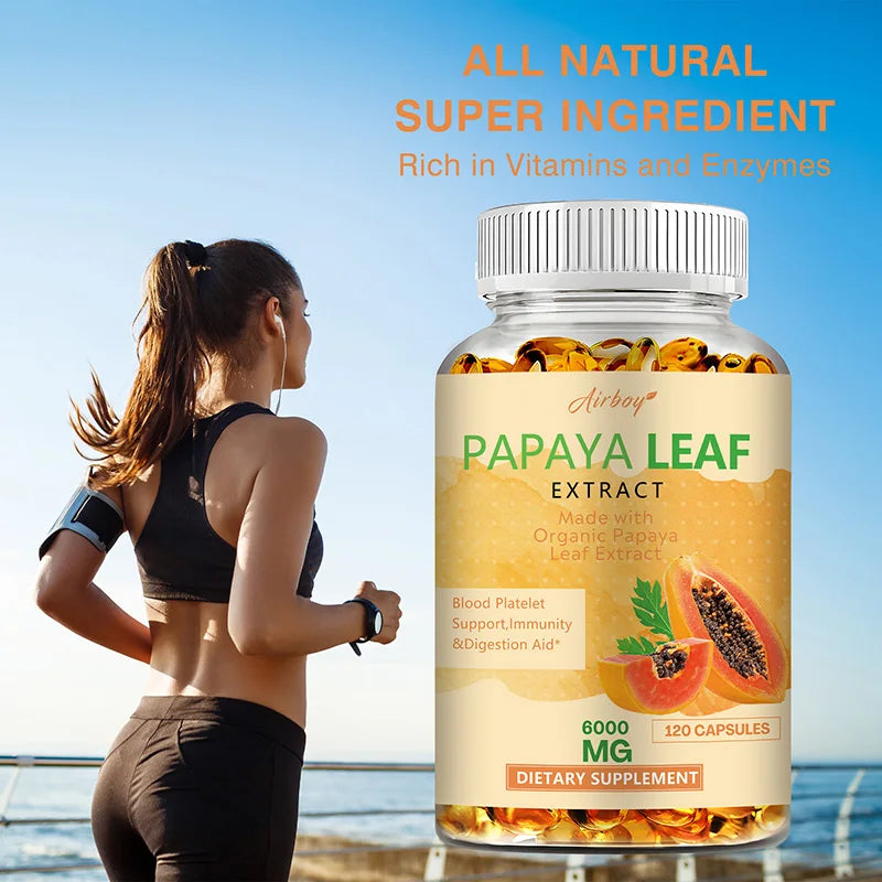 Papaya Leaf Extract - Supports Platelets, Bone Marrow and Spleen, Improves Immunity and Improves Digestion