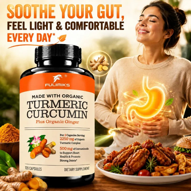 Curcumin Turmeric 2250mg, Advanced Absorption,with Curcuminoids, BioPerine Black Pepper Extract, Joint, Immune Health Support