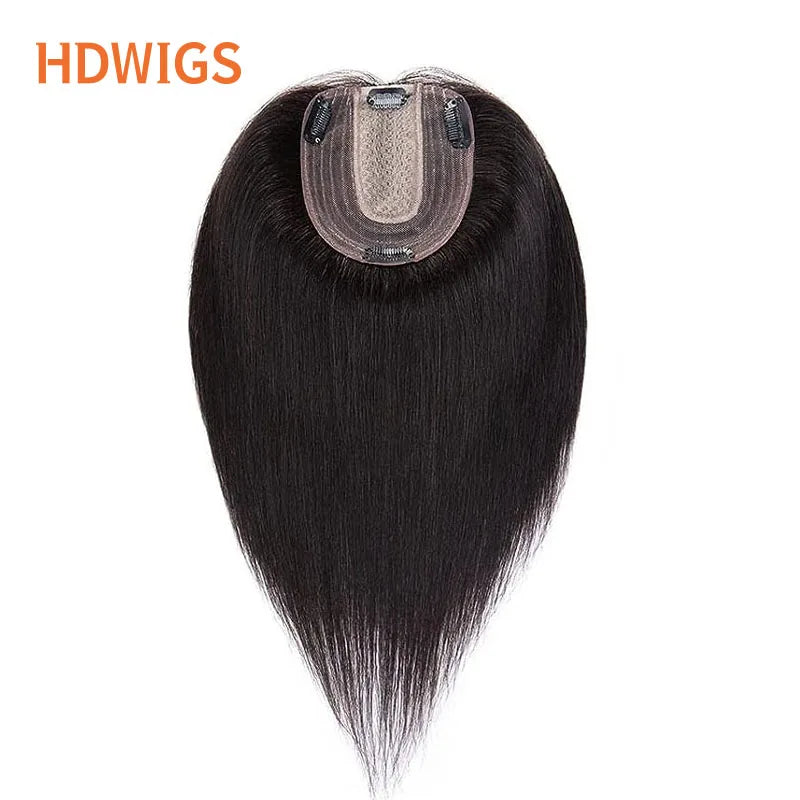 Silk Top Base Women Toupee Human Hair Wigs Straight Swiss Lace Toppers for Women Natural Human Hair Wig Silk Base Human Hairline