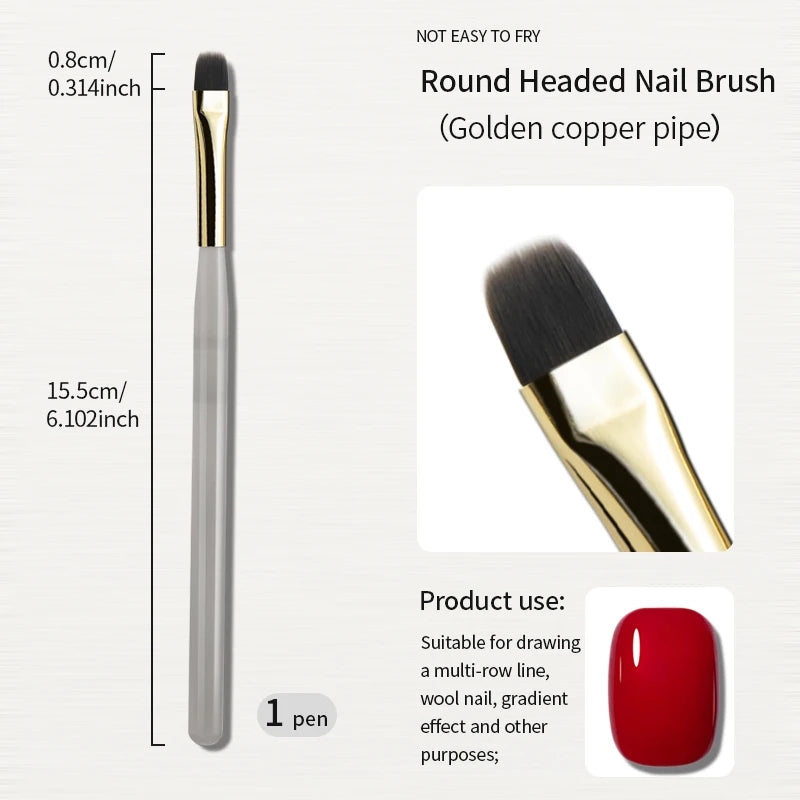 RSNAIL 1/2/5pcs Nail Art Brush Elasticity Sweep Brush DIY Gradient Nail Art Painting Pen Drawing Manicure Nail Tool Accessories