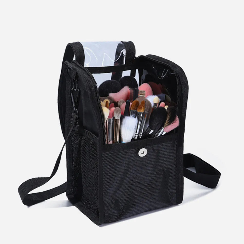 Makeup Organizer Storage Brush Holder Travel Halloween Christmas New Year Handheld Makeup Bag Hair Tool Clear