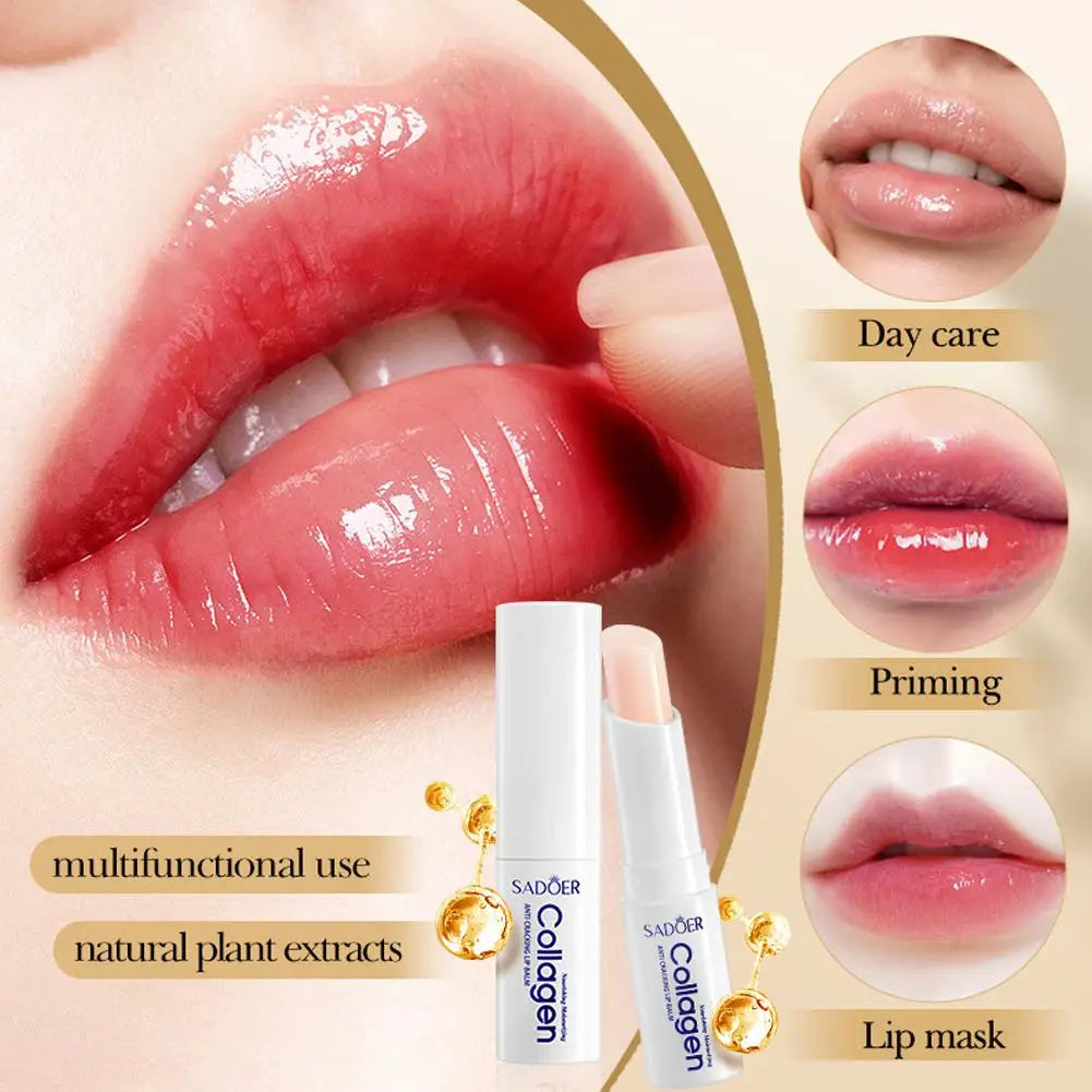1/3/5/10PCS Collagen Lip Balm Fall And Winter Anti-Cracking Moisturizing Lip Balm Improve Hydration Plumping Antiaging