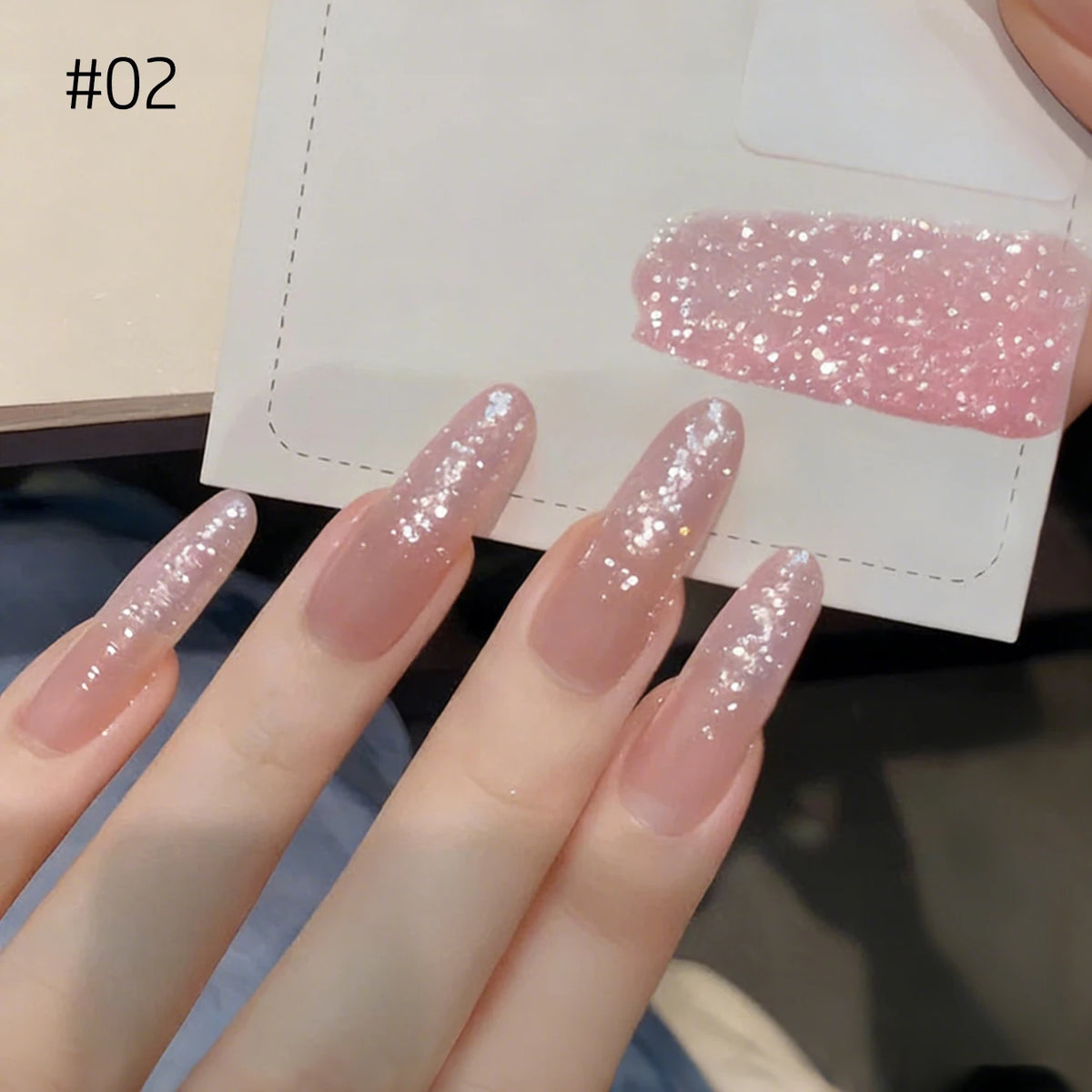 MN 1-9PCS Pink Blue White Green Color Series Gel Nail Polish With Strobe Glitter Brocade Diamond Gel Polish