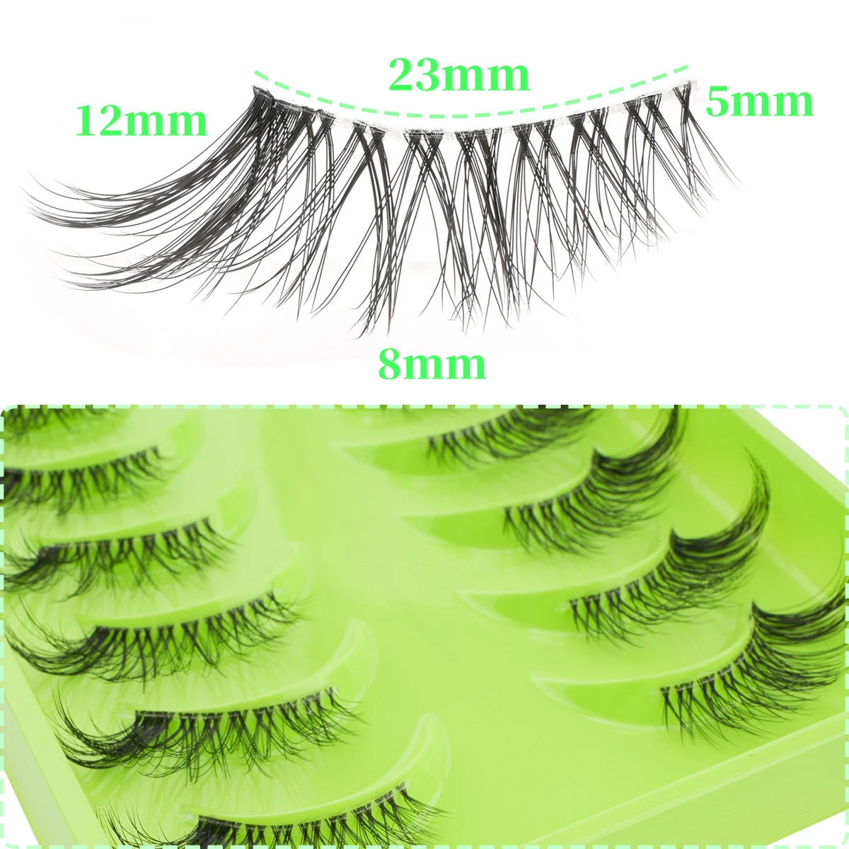 SHIDISHANGPIN 3/6/10 Pairs Half Lashes 3D Mink Lashes Faux Mink Natural Lash Soft Wispy Eyelash Dramatic False Eyelashes Makeup