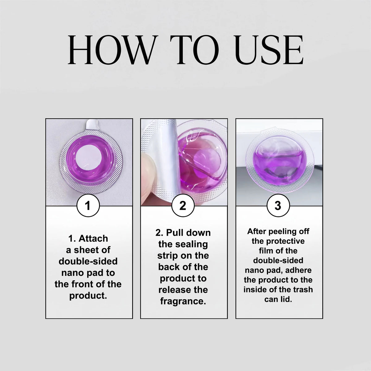 6pcs Trash Can Deodorizer Eliminate Unpleasant Odor Long Lasting Fresh Scent Air Freshener Sticker for Kitchen Bathroom