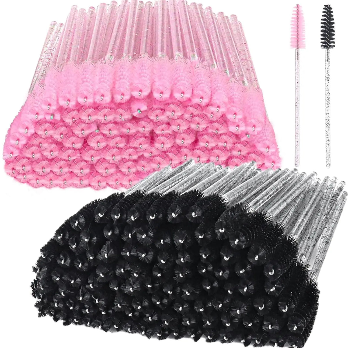 2025 Trend 100Pcs Disposable Mascara Wands -Lash Spoolies, Crystal Eyebrow Brush for Eyelash Extensions & Makeup Grooming