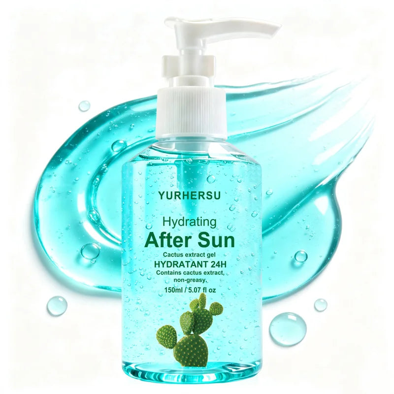 Soothing After Sun Gel，Daily Soothing Gel with Aloe Vera for Face and Body, Refreshing After-Sun Care