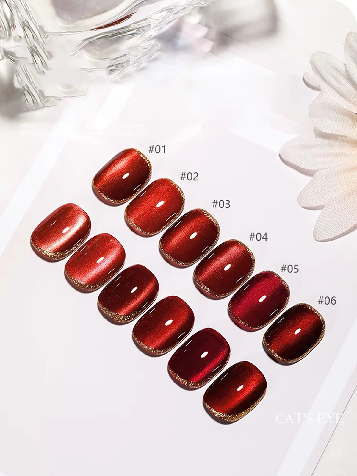 WS 10ML 6 Colors Shine Red Winter Christmas Cat Magnetic Gel Nail Polish Sparkling Glitter Semi Permanent Soak Off UV Gel