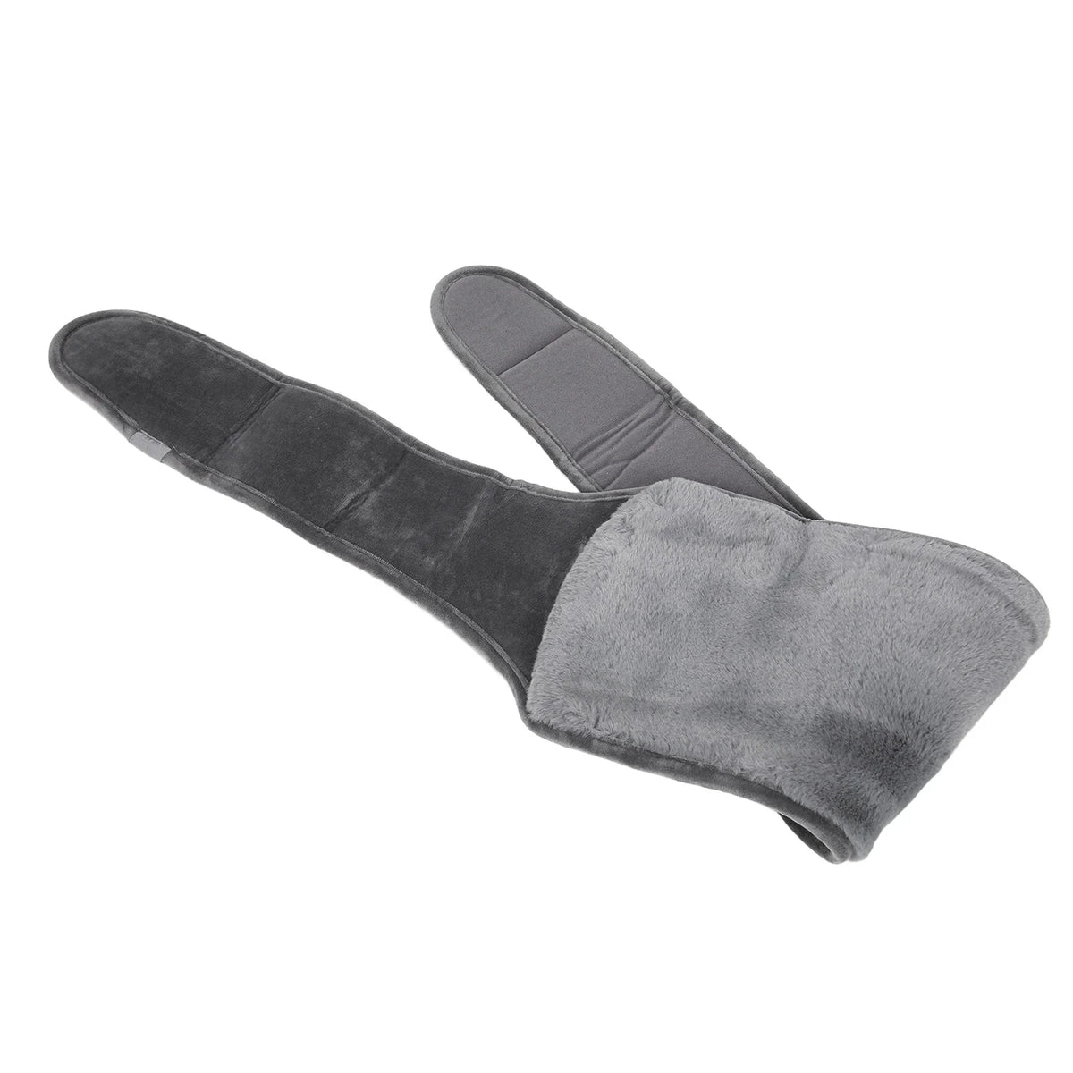 Hot Water Bag Uterus Warming Waist Belt Dark Gray Adjustable Thick Soft Plush Waist Cover for Hot Water Bottle