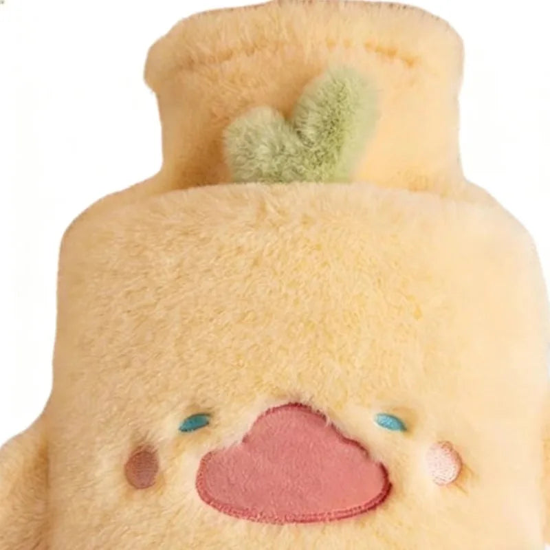 Water Injection Hot Water Bag Thickened Explosion-proof Hot Compress Warm Stomach Warm Water Bag Cute Plush Warm Water Treasure