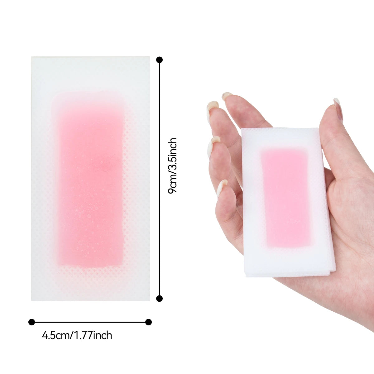 20 Sheets (10 Double-sided) Rose Scent Hair Removal Wax Strips, Facial & Body Depilatory Kit for Eyebrow, Upper Lip, Cheek, Fing