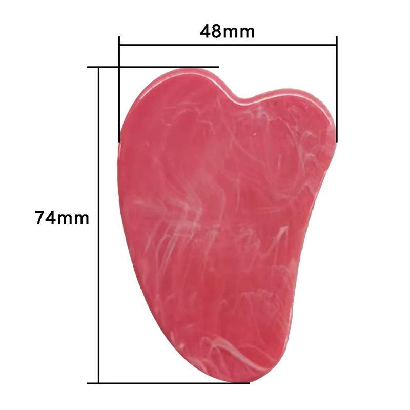 1Pcs Plastic Scraper Board Massage Rose Quartz Jade Guasha Stone For Face Neck Skin Lifting Wrinkle Remover Beauty Care