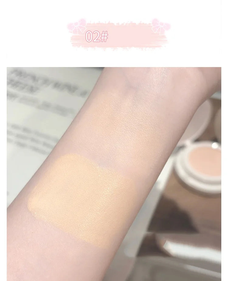 2 in 1 Double Layer Powder Cushion Clear Natural Lasting Brightening Gege Bear Makeup Concealer Loose Powder Cushion Cream