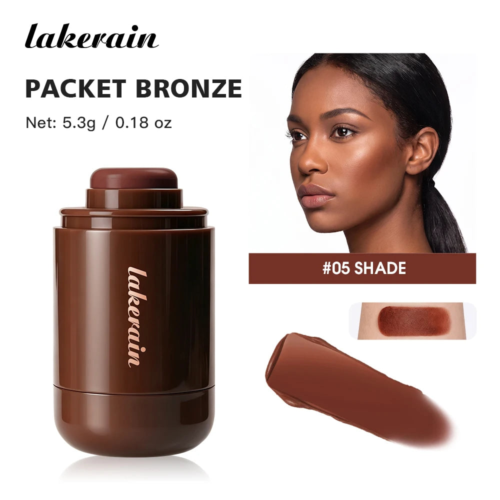 Cream Contour Stick Smooth Blendable Face Shading Stick Natural 3D Sculpting Bronzer Stick Long Lasting Sun-kissed Glow Facial M