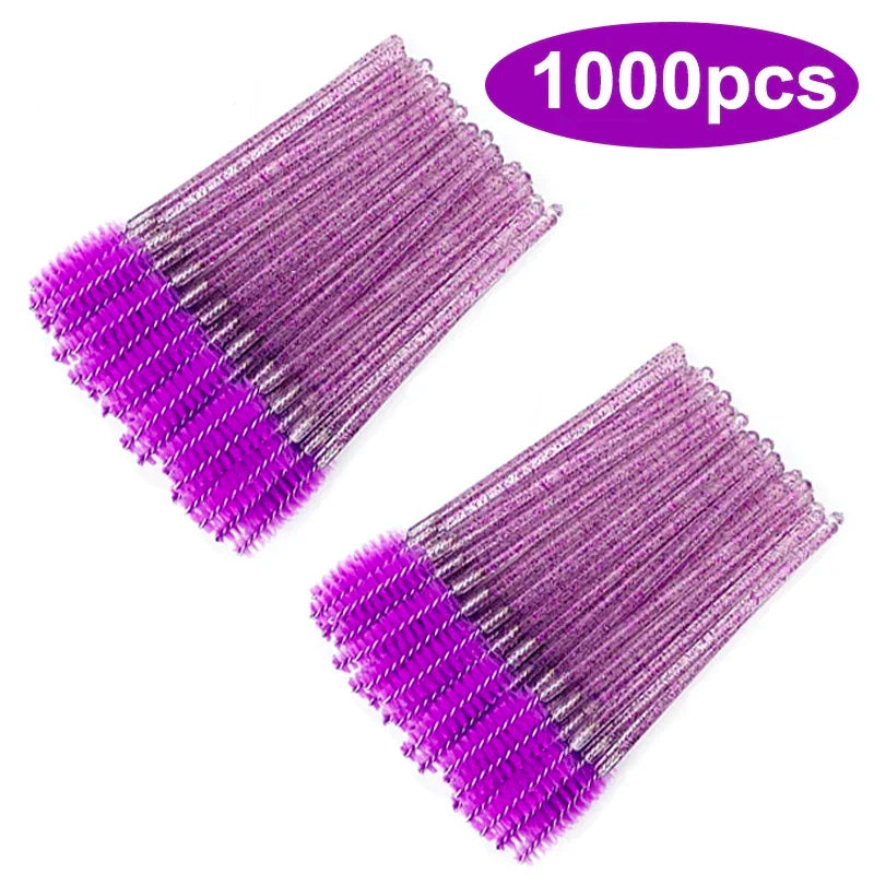 Eyelash Brush Mascara Wands Spoolies Eyebrow Lash Cleaning Brushes Applicator Makeup Tools 50/1000/2000pcs
