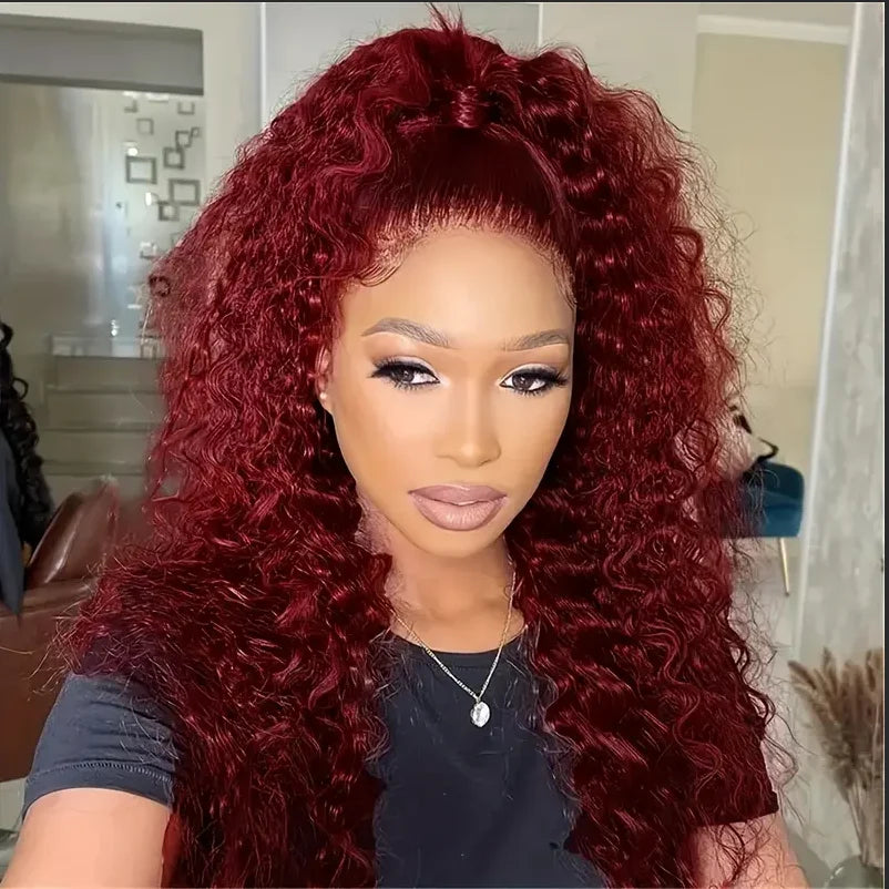 Deep Wave BOB Wig Human Hair 13x4 HD Curly Lace Front Wigs Human Hair Pre Plucked Wear And Go Glueless Short Curly Frontal BOB