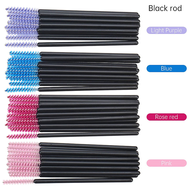 200/500 Pcs Eyelash Brushes Disposable Crystal Fine Head Eyebrow Brush  Mascara Wand Applicator Lashes Extension Makeup Tools