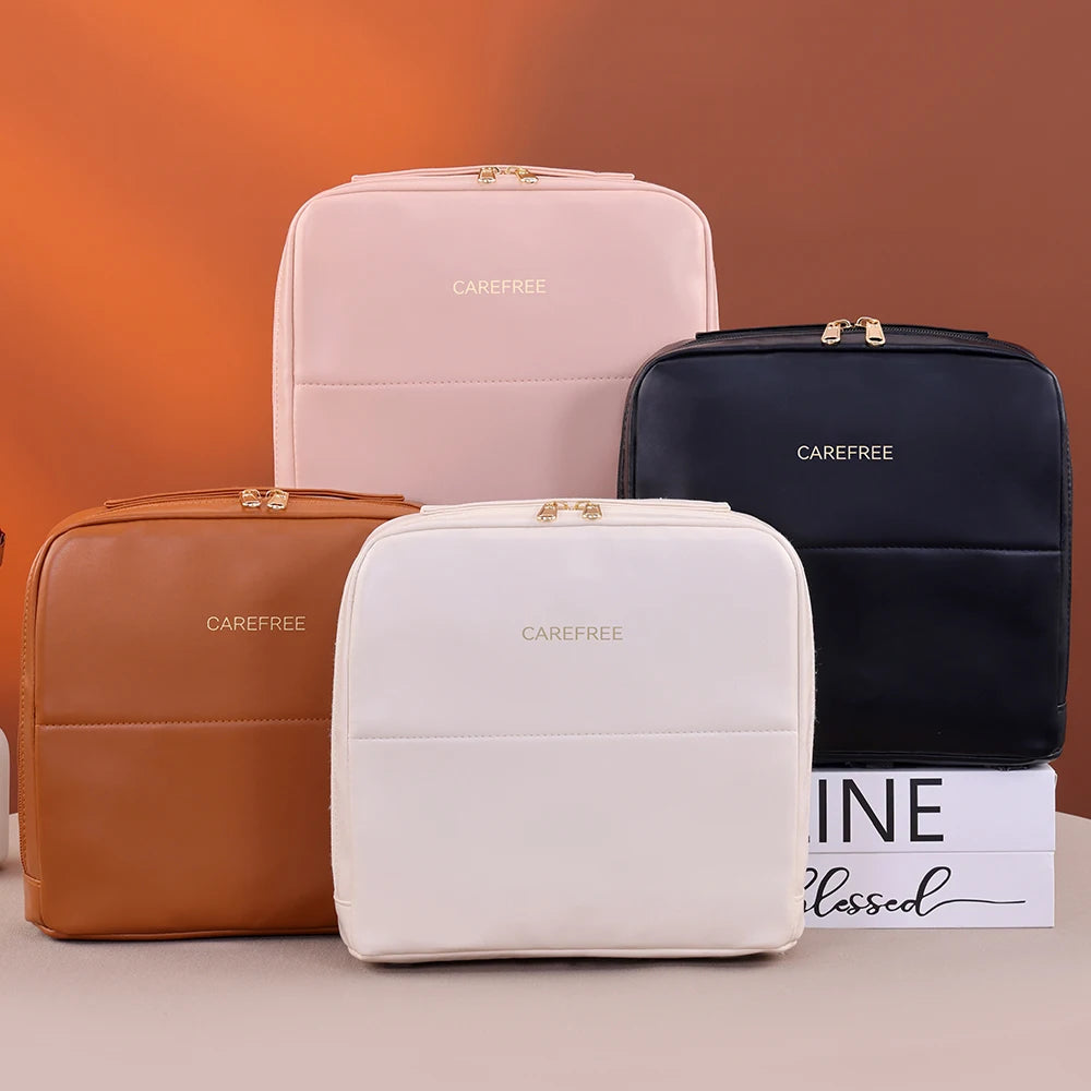 Portable Standing Up Bag Large Capaci Travel Waterproof Toiletry Storage Bag for Brues Cosmetic Tools Women's Makeup Organizer