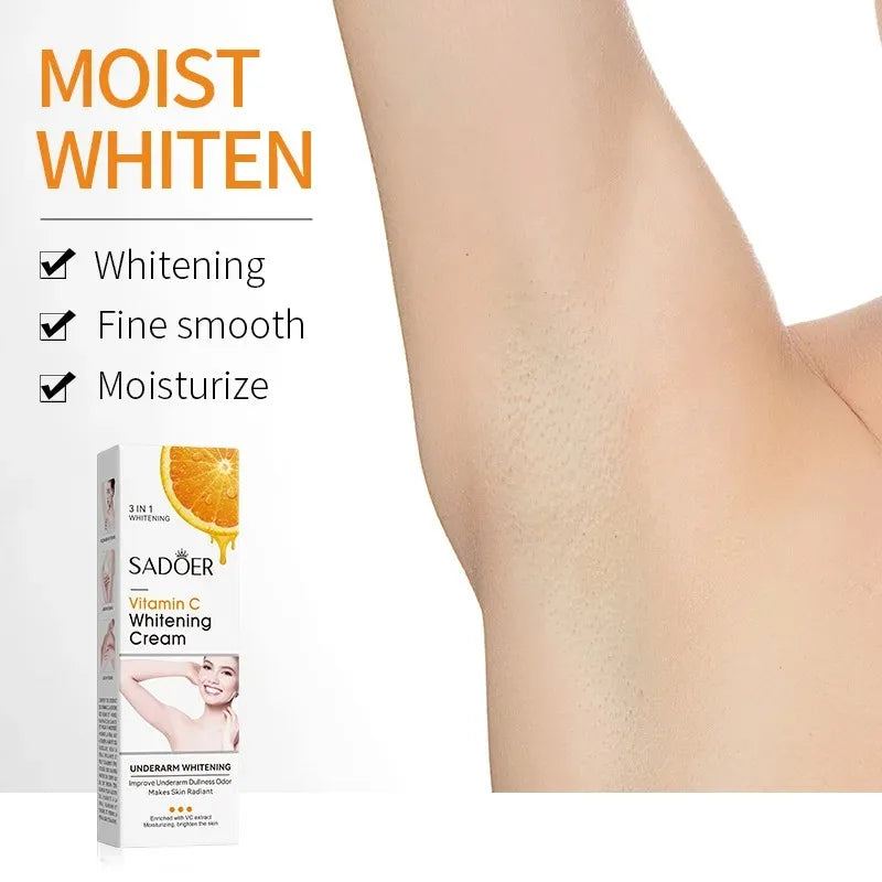 Brightening Body Vitamin C Care Underarm Cream Knee Buttocks Private Bleach Remove Melanin Pigmentation Improve Nourish Skin