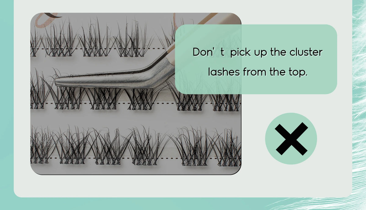 Individual Lashes Cluster C Curl Mix Lash Clusters 3D Wispy DIY Eyelash Extension 0.1mm Super Thin Band Resuable Natural Lashes