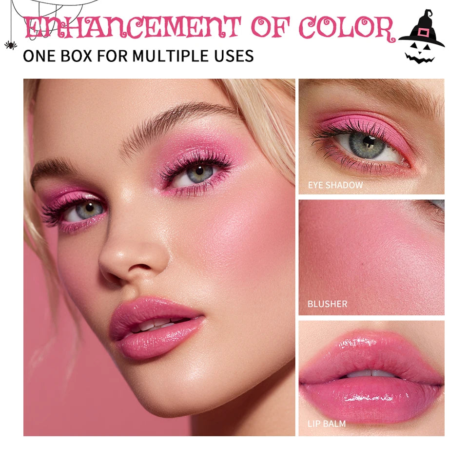 Magic Black Cream Blush PH Color Changing for Cheeks Lips Shadow Beeswax Halloween Cosplay Cosmetics