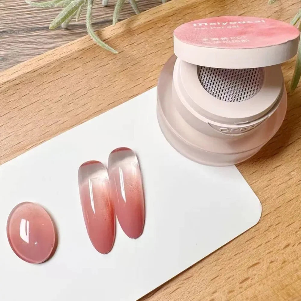 1Jar Cushion Patting Gel Polish Ombre Black White Peach Pat Pat Gel Nail Polish Drawing Liner French Nail Cushion Gradient Gel