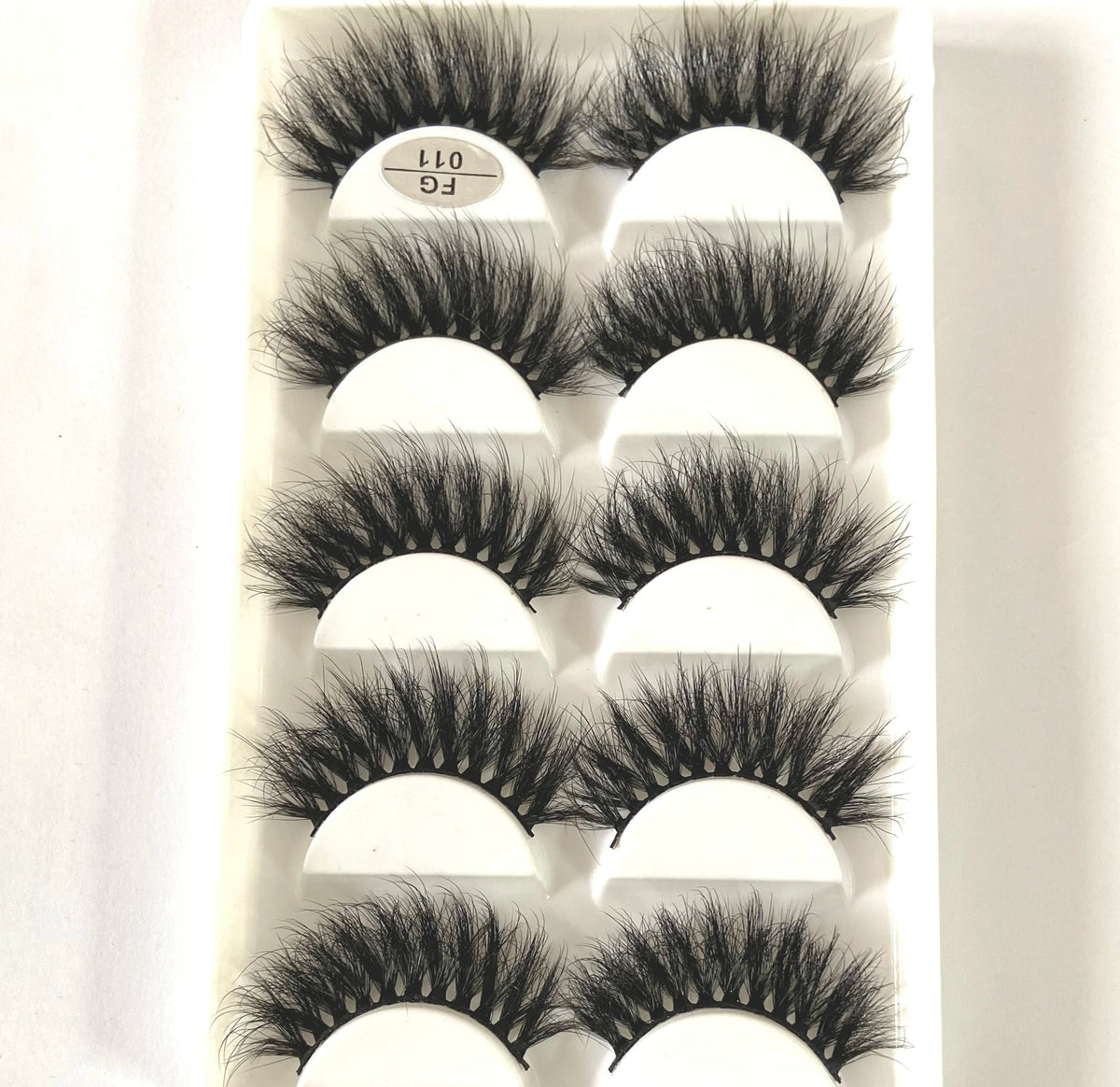 HBZGTLAD 5Pairs Handmade Mink Lashes Short False Eyelashes Dense Natural Long Messy Eye Lashes Reusable Stage Makeup Eyelashes