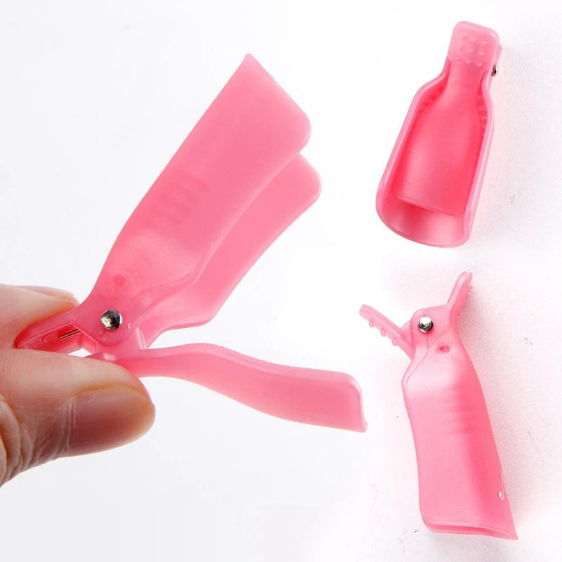 10Pcs/Box UV Gel Polish Remover Clips,10pcs Black Acrylic Nail Art Soak Off Cap Clips,10-Pack Of Professional Nail Remover