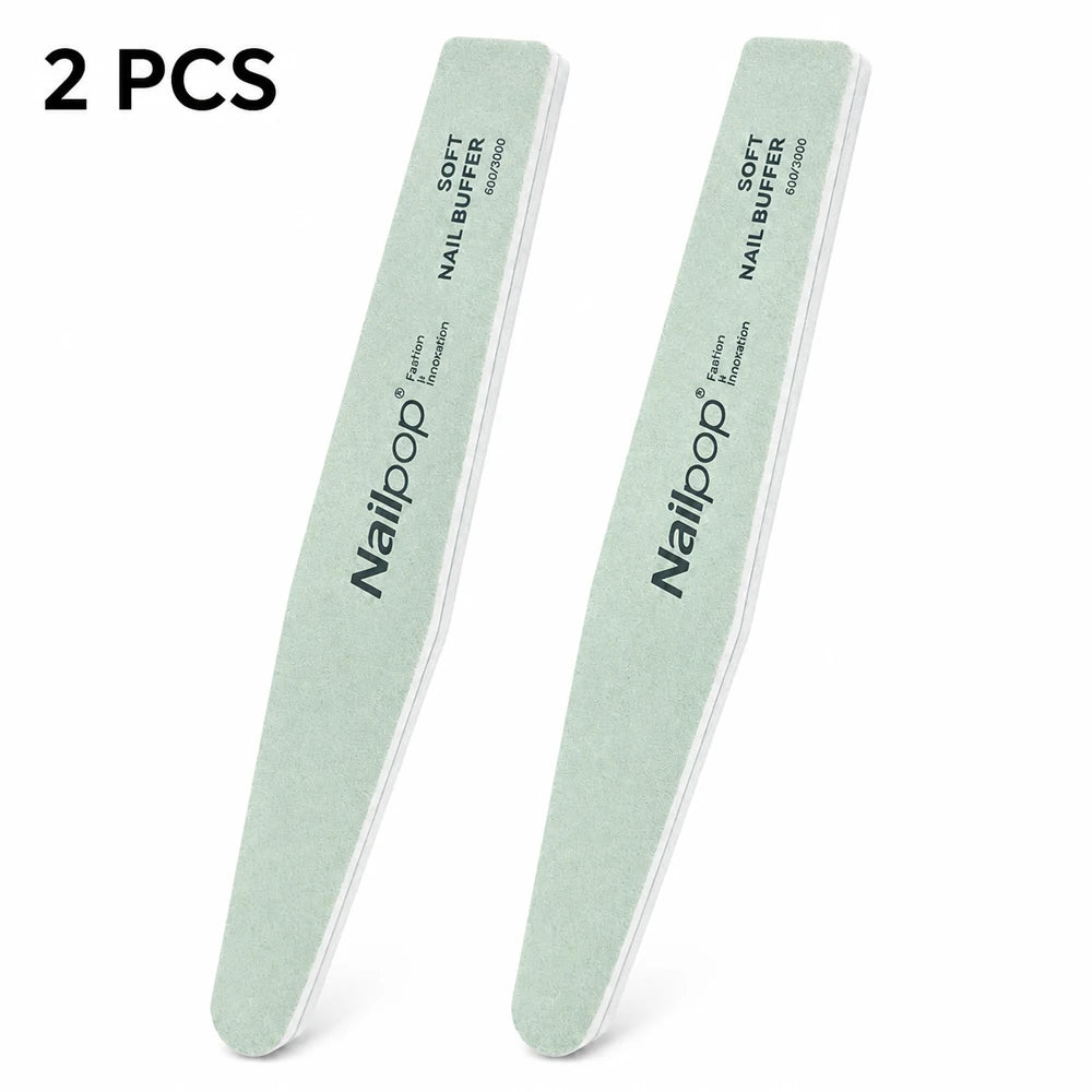 Soft Eva Dual Sided Nail Buffer Block 600/3000 Grit Washable Reusable Nail File Natural Nail Polishing Tool For Salon Manicure
