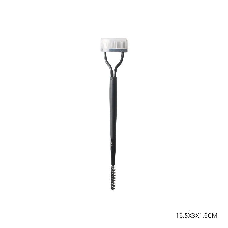 1 Pcs Black Foldable Eyelash Brush Comb Beauty Makeup Lash Separator Stainless Steel Eyelash Curler Mascara Curl Cosmetic Tool