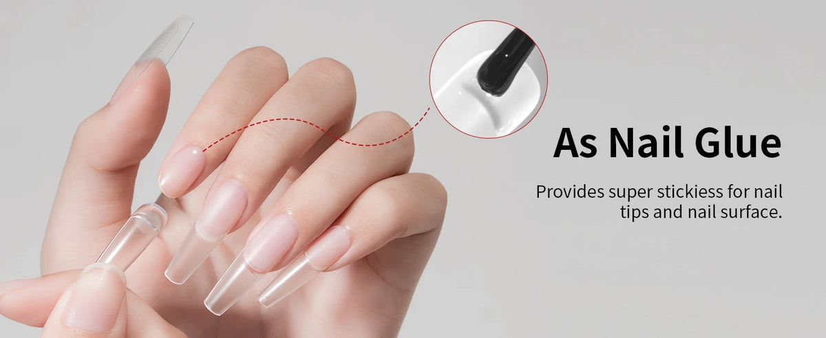 RS NAIL 12g Strong Soft Nail Tips Adhesive Gel Press On False Nails Solid Sticker Adhesive For Nail Art Soak Off UV Tips Glue