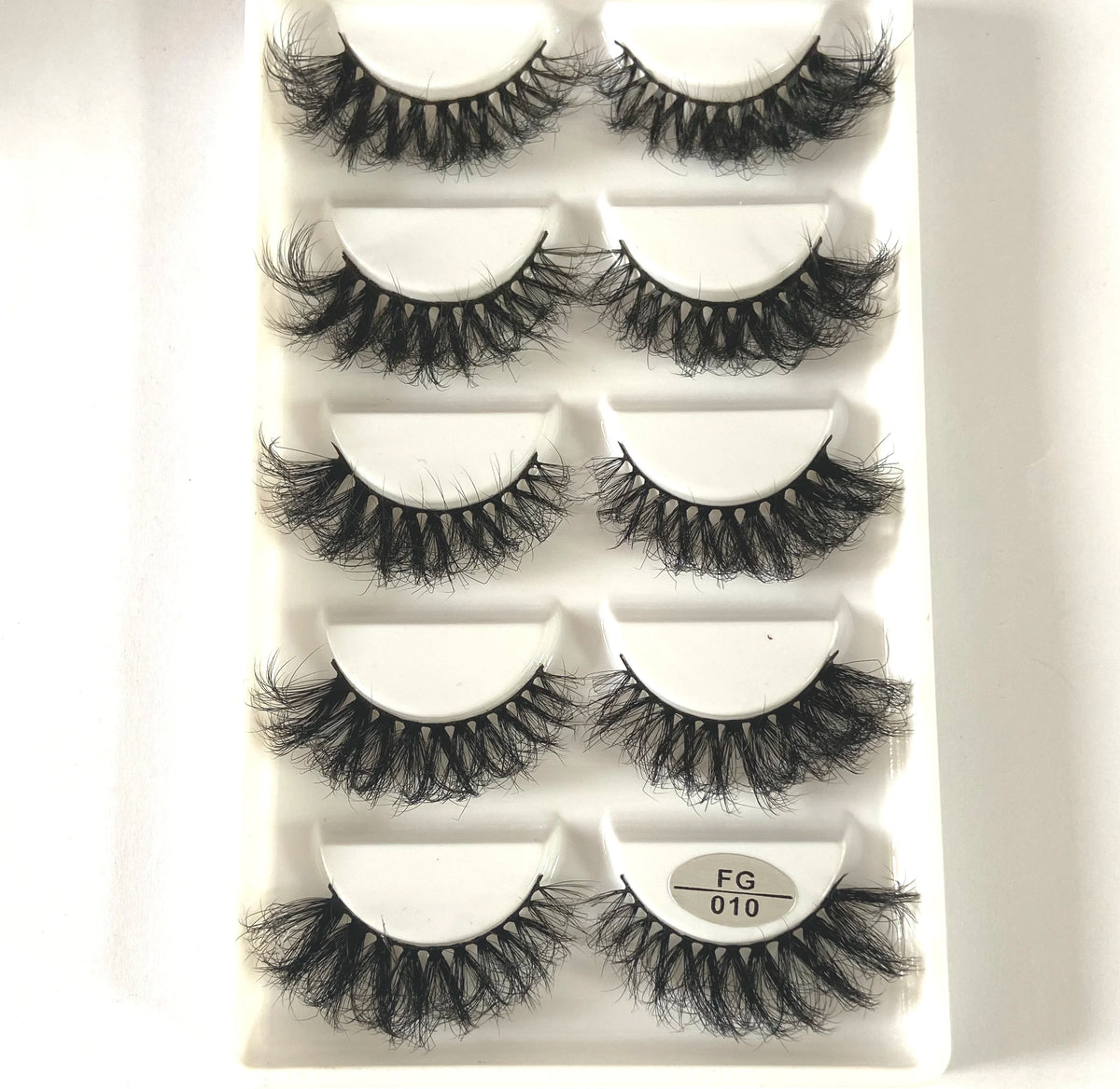 HBZGTLAD 5Pairs Handmade Mink Lashes Short False Eyelashes Dense Natural Long Messy Eye Lashes Reusable Stage Makeup Eyelashes