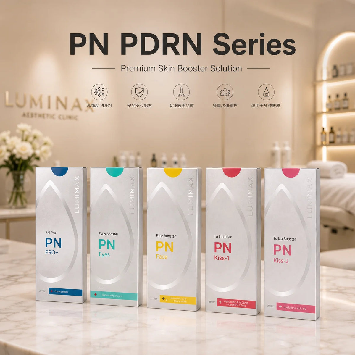 Lumimax Poly Nucleotides PN PDRN for Facail Lip Eyes Bag Serum Hyaluronic Acid Salmon DNA Skin Booster Korean Skin Care 2026