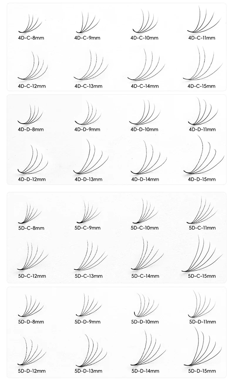 500 Premade Loose Lashes Pro Made Fans Cils Bouquets Prefaits Lash Fans Pre Made Volume Fans Eyelash Extension Promade Fans