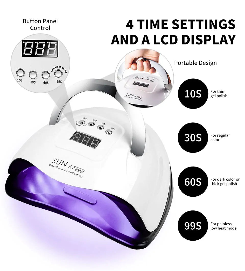 UV LED Nail Lamp,Gel Nail Dryer with Auto Sensor 57 LED Fast Curing Smart Polish Dryer for Gel Nails Professional Manicure Tool