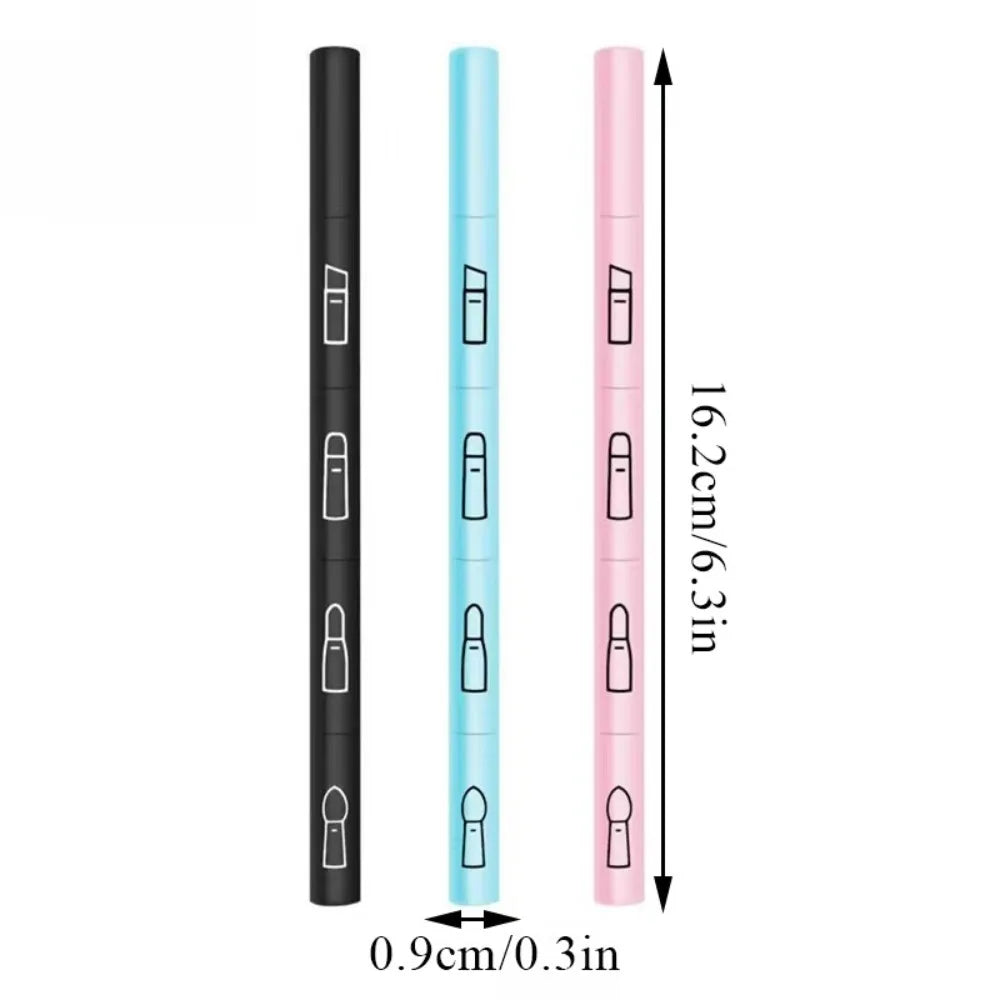 Travel Size 4 In 1 Makeup Brush Portable With Plastic Handle Eyeshadow Lip Brush Multi-use Makeup Tool