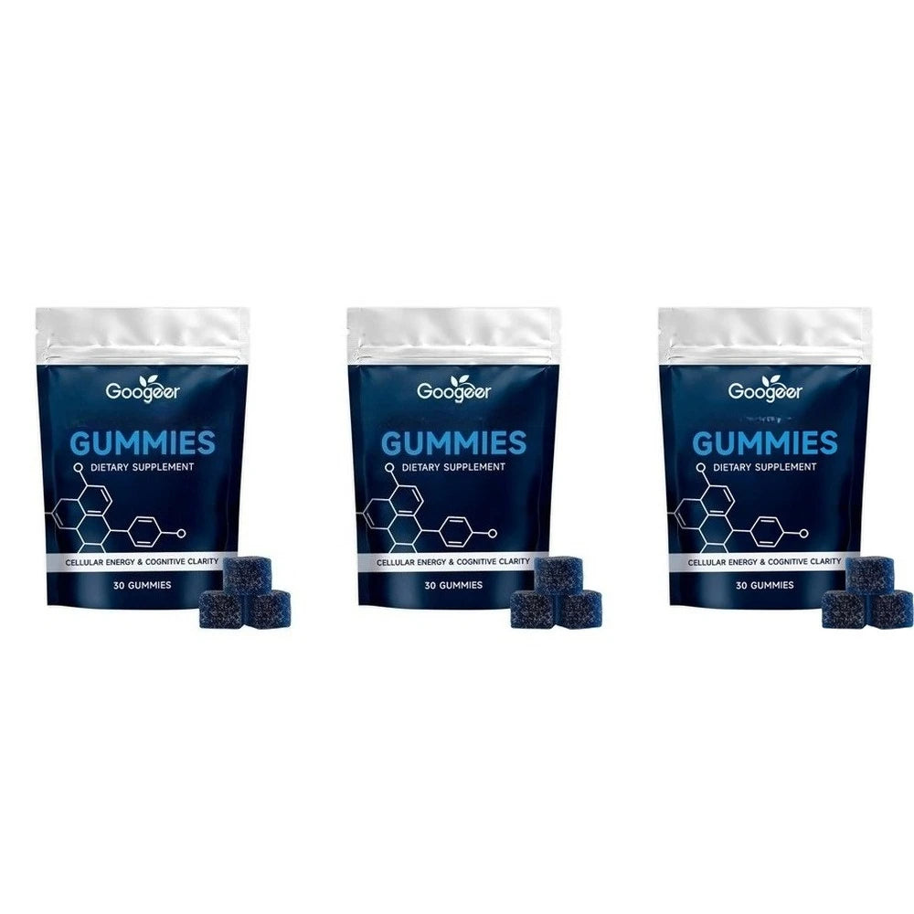 Daily Blue Complex Gummies Cellular Energy Support with Vitamin C B6 D3 Folate for Men and Women 30 Gummies 30 Days
