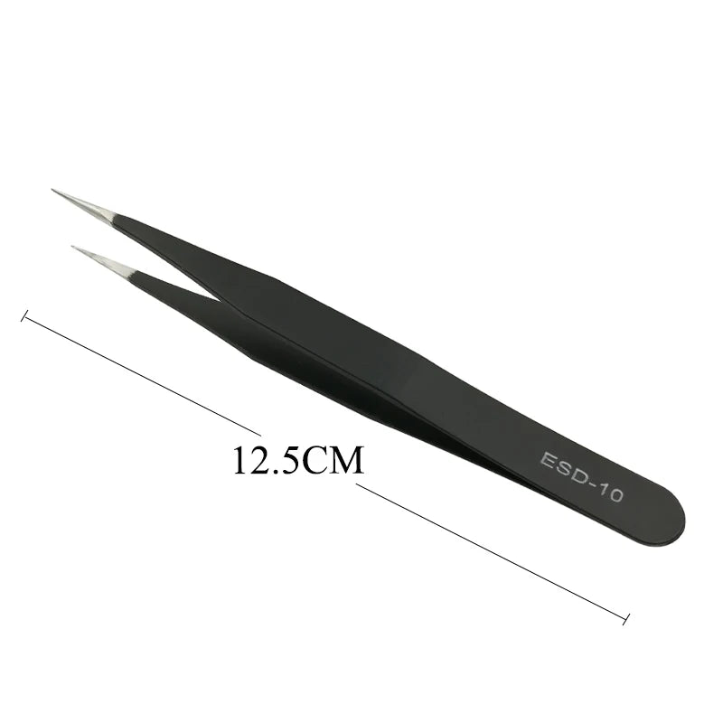 SHIDISHANGPIN 1/2/3PCS Tweezers Stainless Steel Curved Straight Eyebrow False Eyelash Tweezers Nail Art Extension Makeup Tool