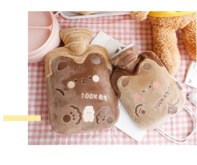 Cute Large Warmer Hot Water Bag for Period Pain Stuffed Menstrual Colic Heater Plush Hand Warmer Seed Guatero Bottle