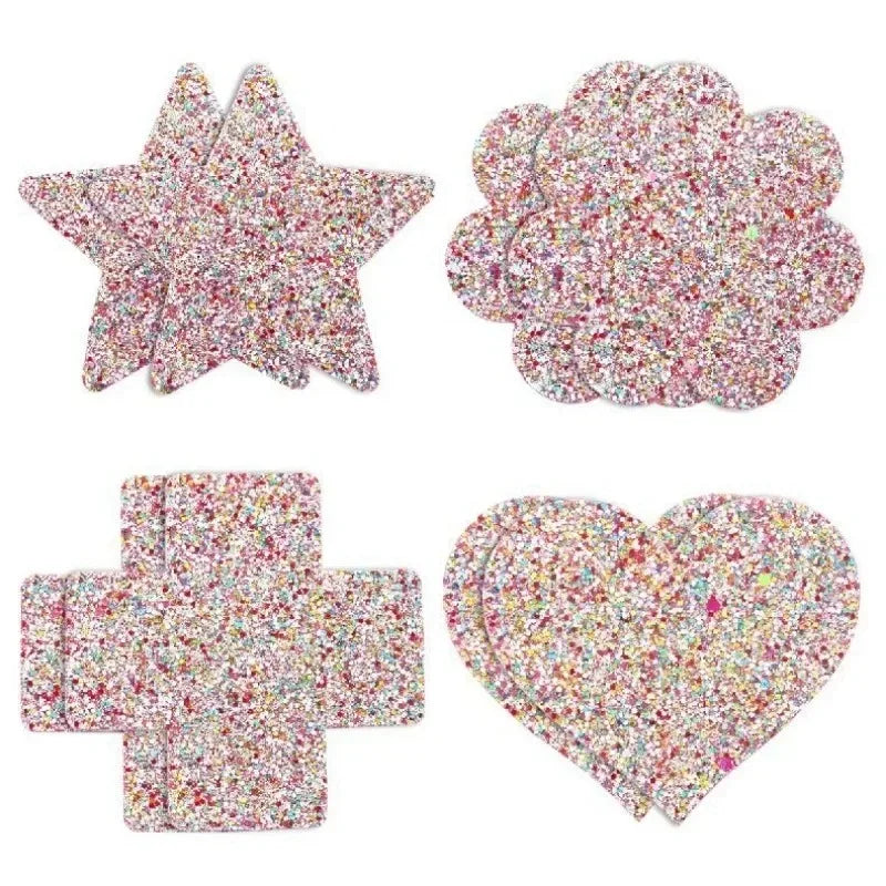 Sexy Nipple Pasties Invisible Disposable Breast Patch Clover Luminous Glitter Breast Lift Tape Chest Stickers Bara Nipple Covers