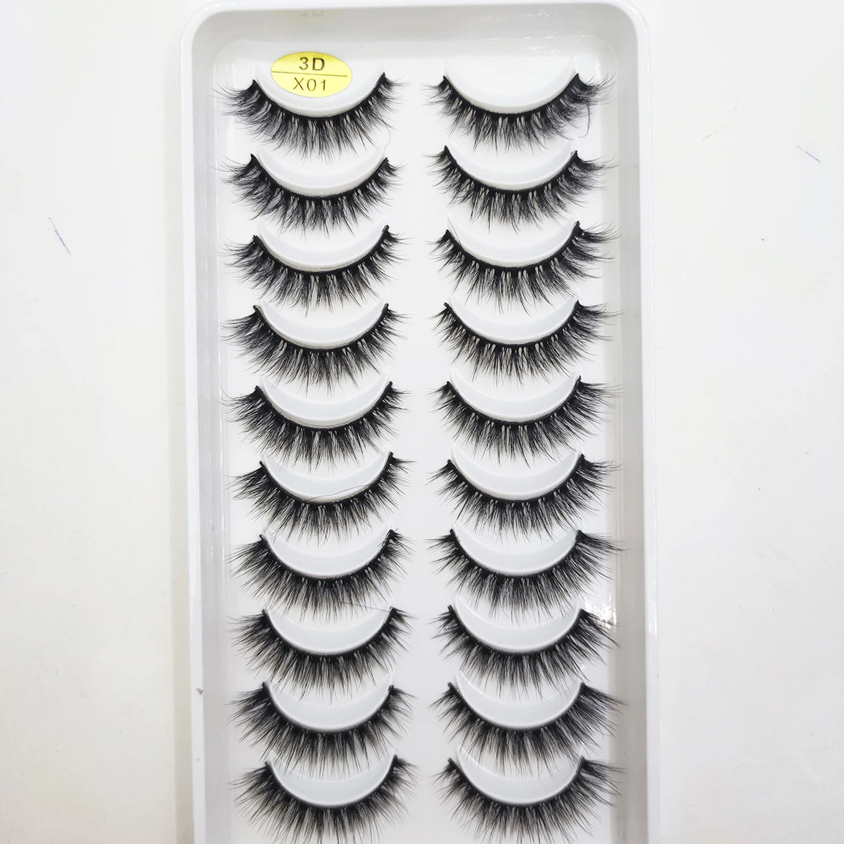 20 Style 10 Pairs Natural 3d Mink Lashes Soft False Eyelashes Cross Messy Dense Eye Lashes Extension Makeup Faux Cils Maquillaje